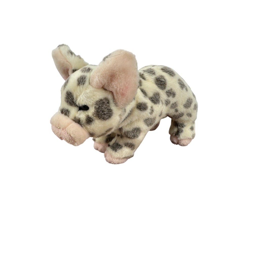 Douglas Spotted Pig Plush Unisex One Size Cream Grey Realistic Piglet Toy